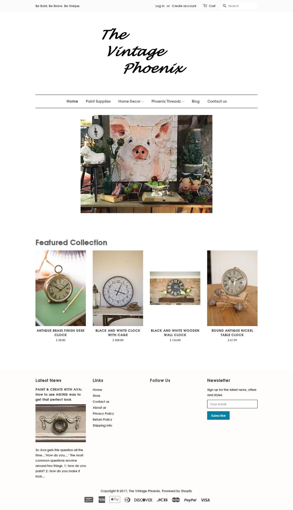 thevintagephoenix.com shopify website screenshot
