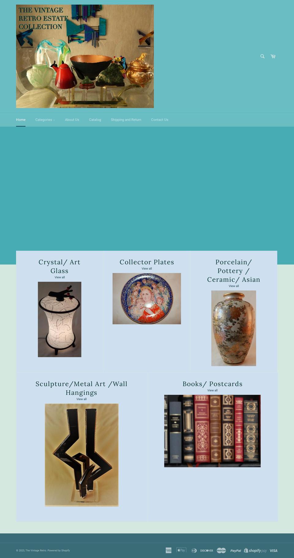 thevintageretro.com — Shopify storefront screenshot