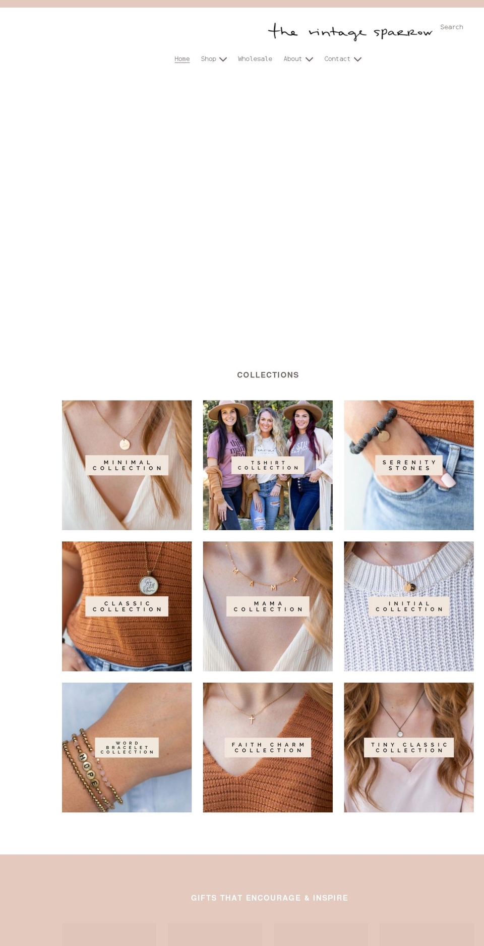 thevintagesparrowjewelry.com shopify website screenshot