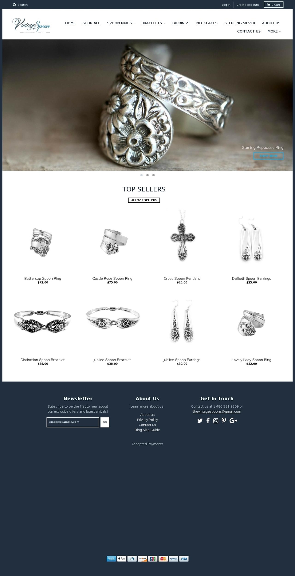 thevintagespoon.net shopify website screenshot