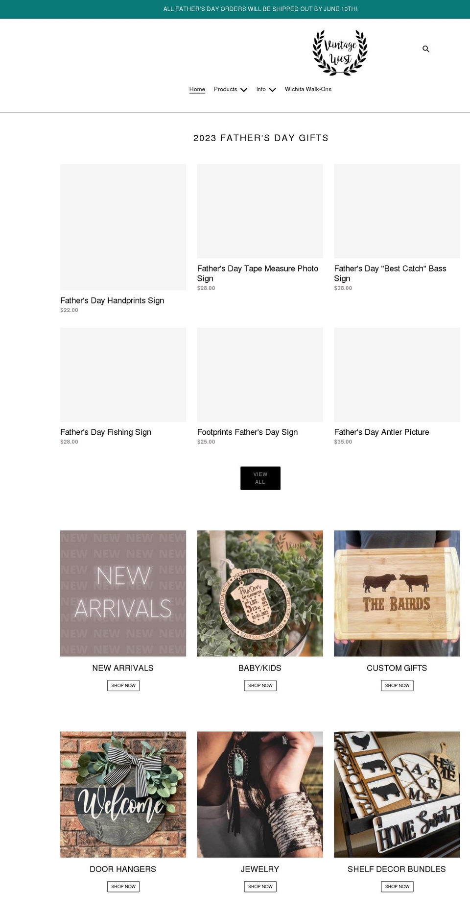 10 Shopify theme site example thevintagewestshed.com