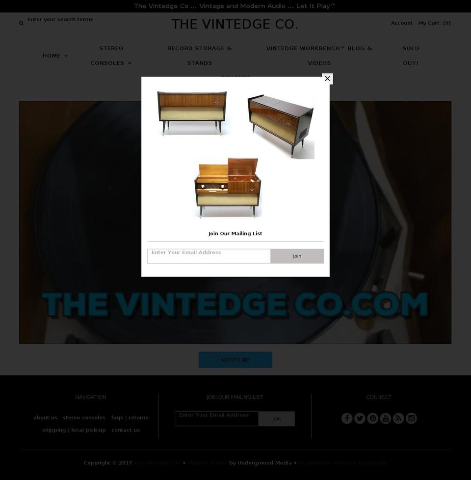 thevintedgeco.com shopify website screenshot