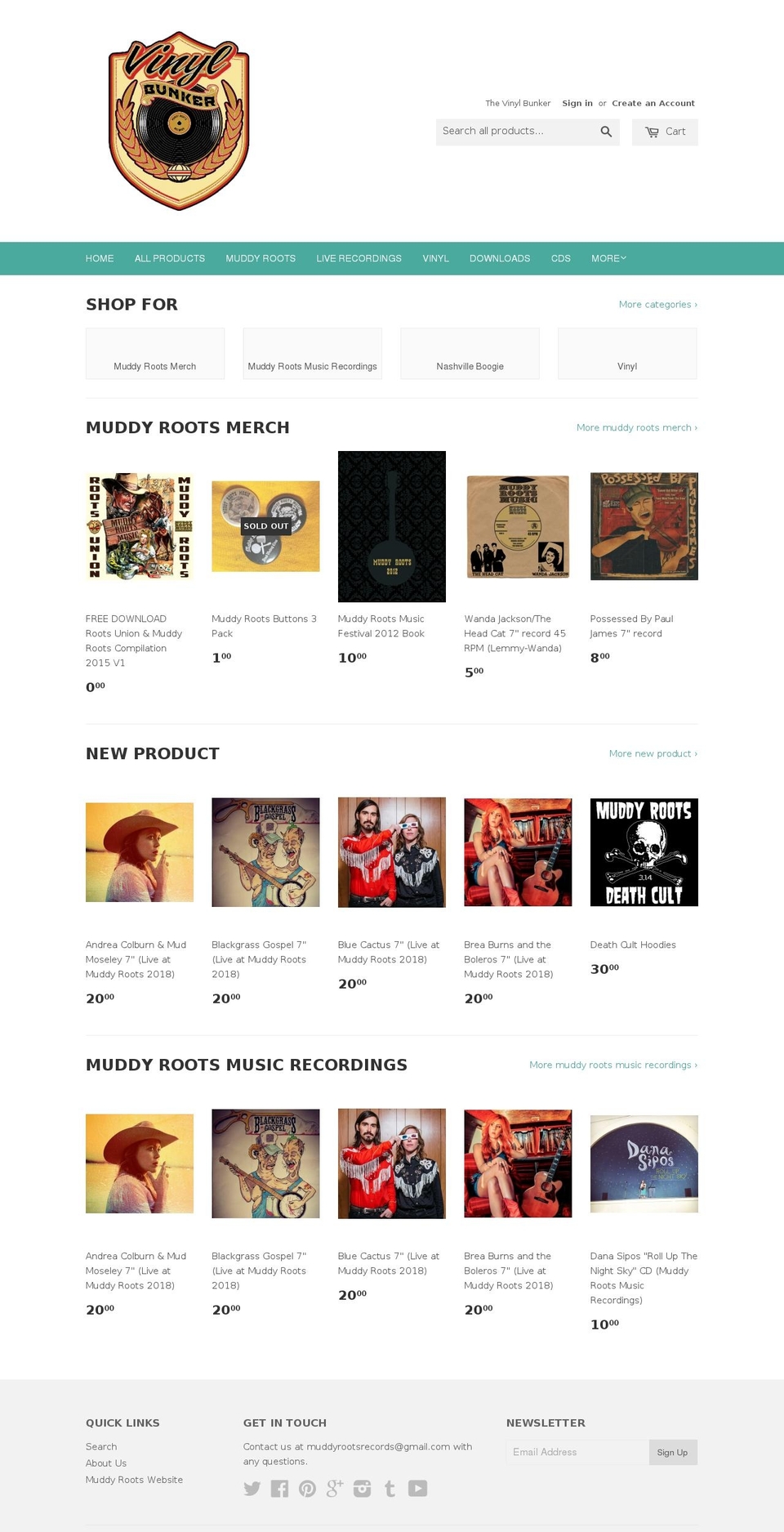 thevinylbunker.com shopify website screenshot