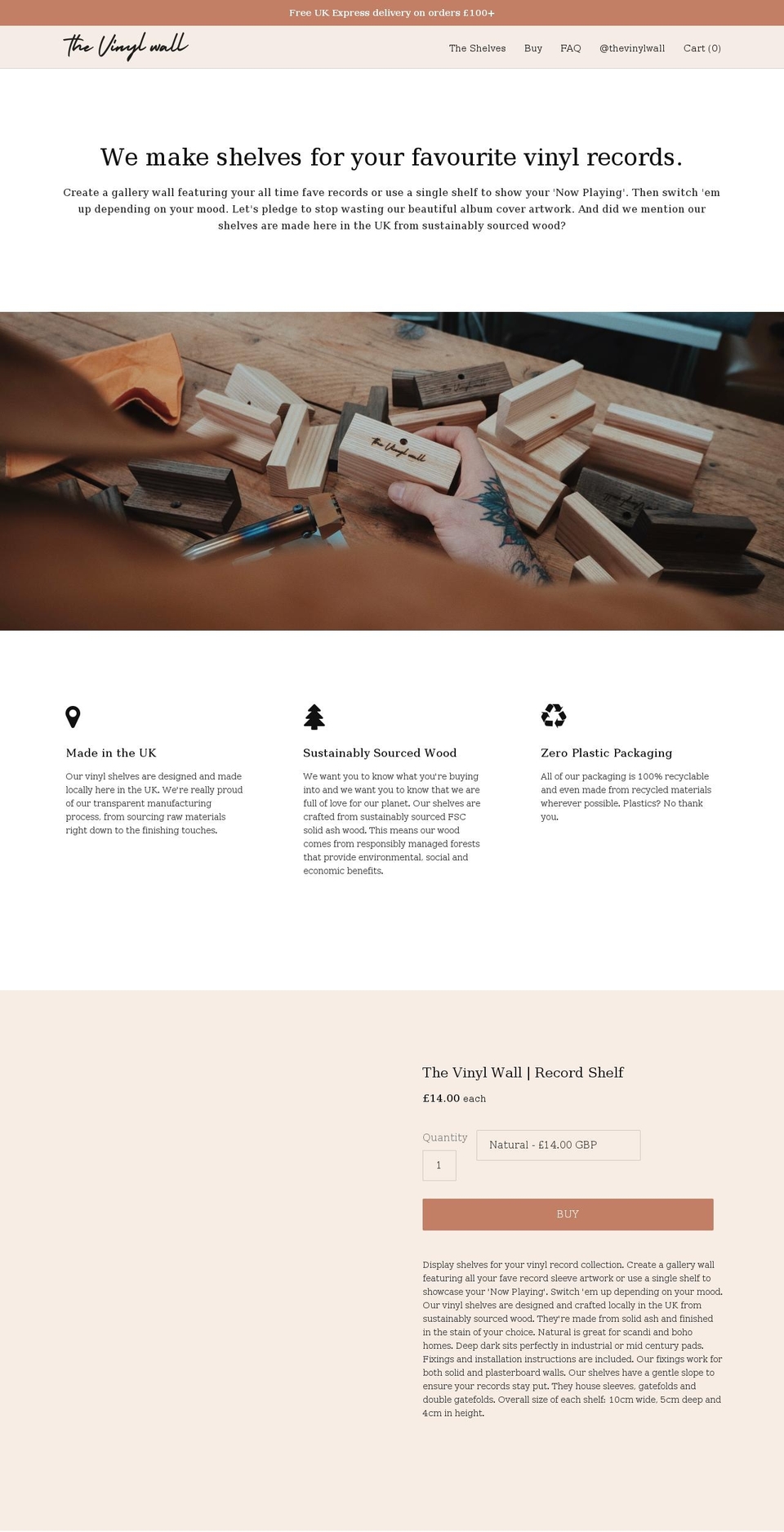 thevinylwall.com shopify website screenshot