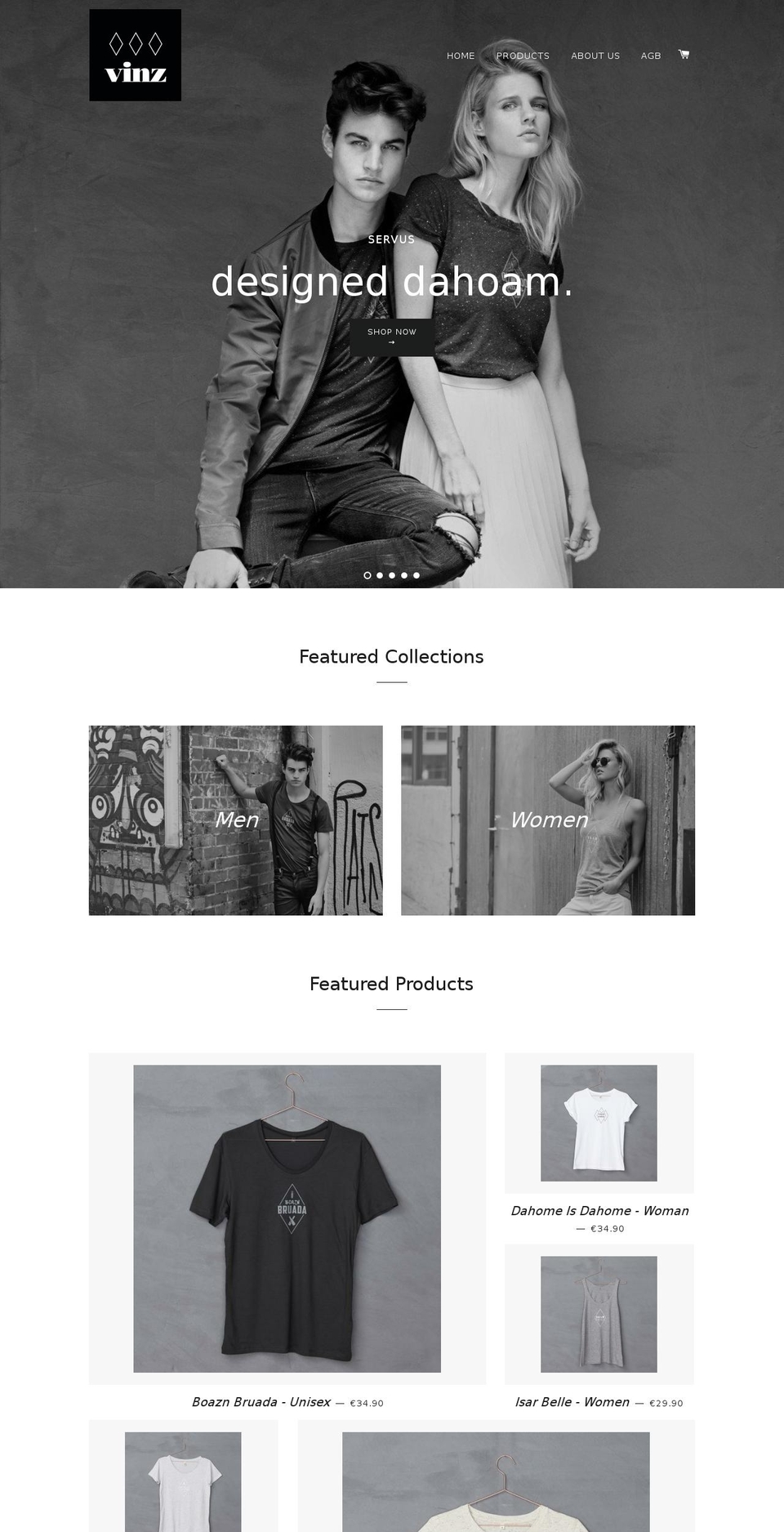 thevinzshop.com shopify website screenshot