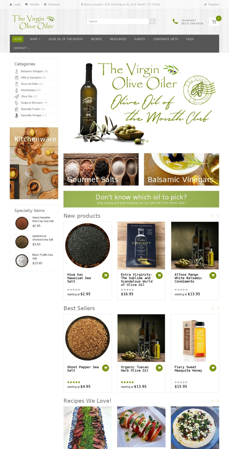 thevirginoliveoiler.com shopify website screenshot