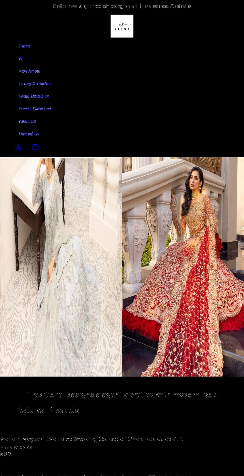 thevirsastore.com shopify website screenshot