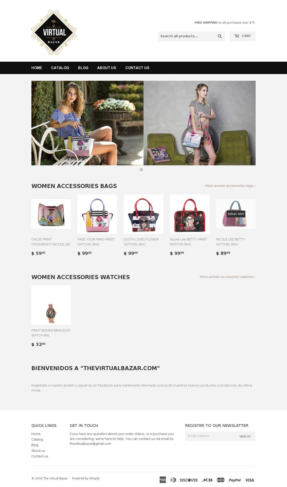 thevirtualbazar.com shopify website screenshot