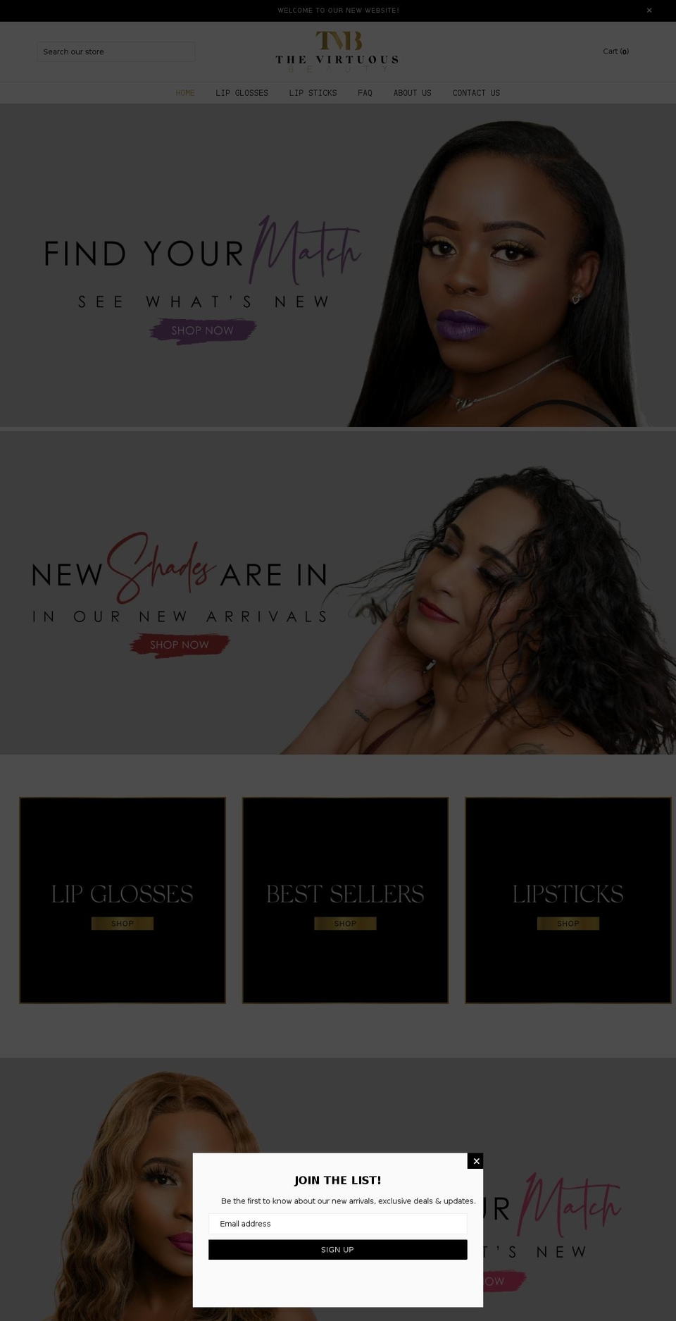 thevirtuousbeauty.com shopify website screenshot