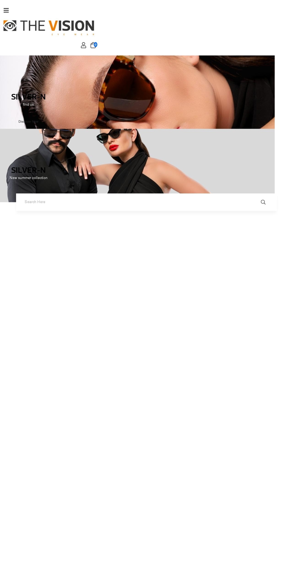 thevision-eyewear.com — Shopify storefront screenshot