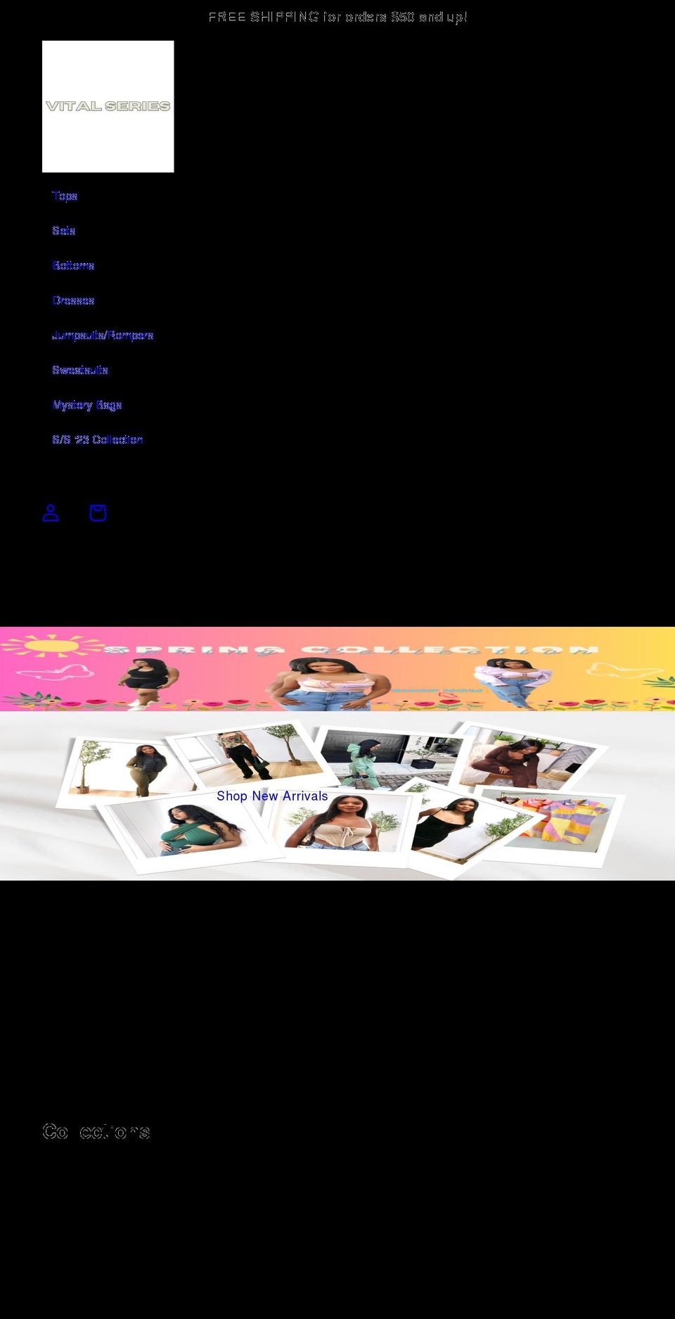 thevitalseries.com shopify website screenshot