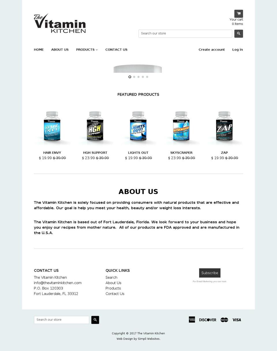 thevitaminkitchen.com shopify website screenshot