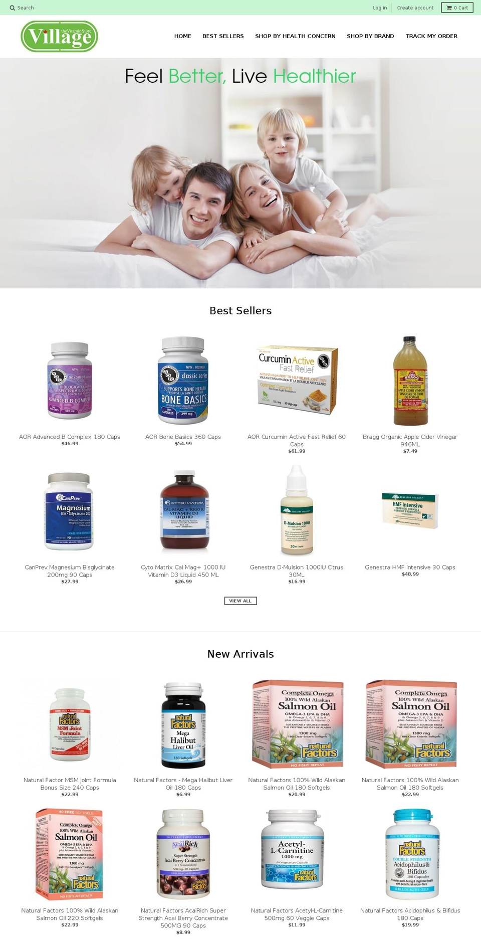 thevitaminstorecanada.com shopify website screenshot