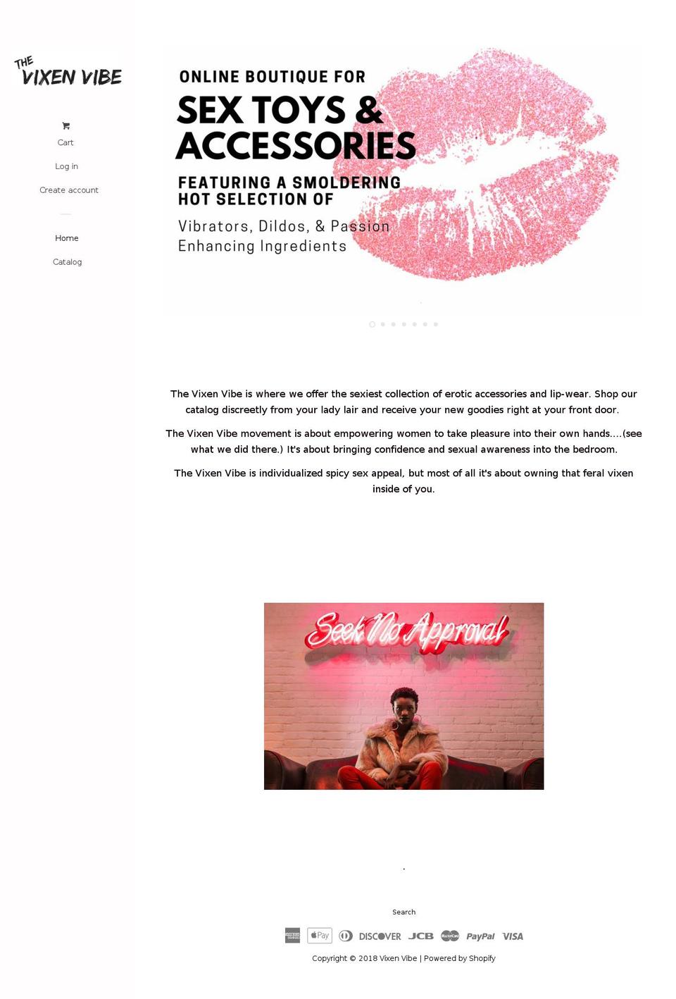 thevixenvibe.com — Shopify storefront screenshot