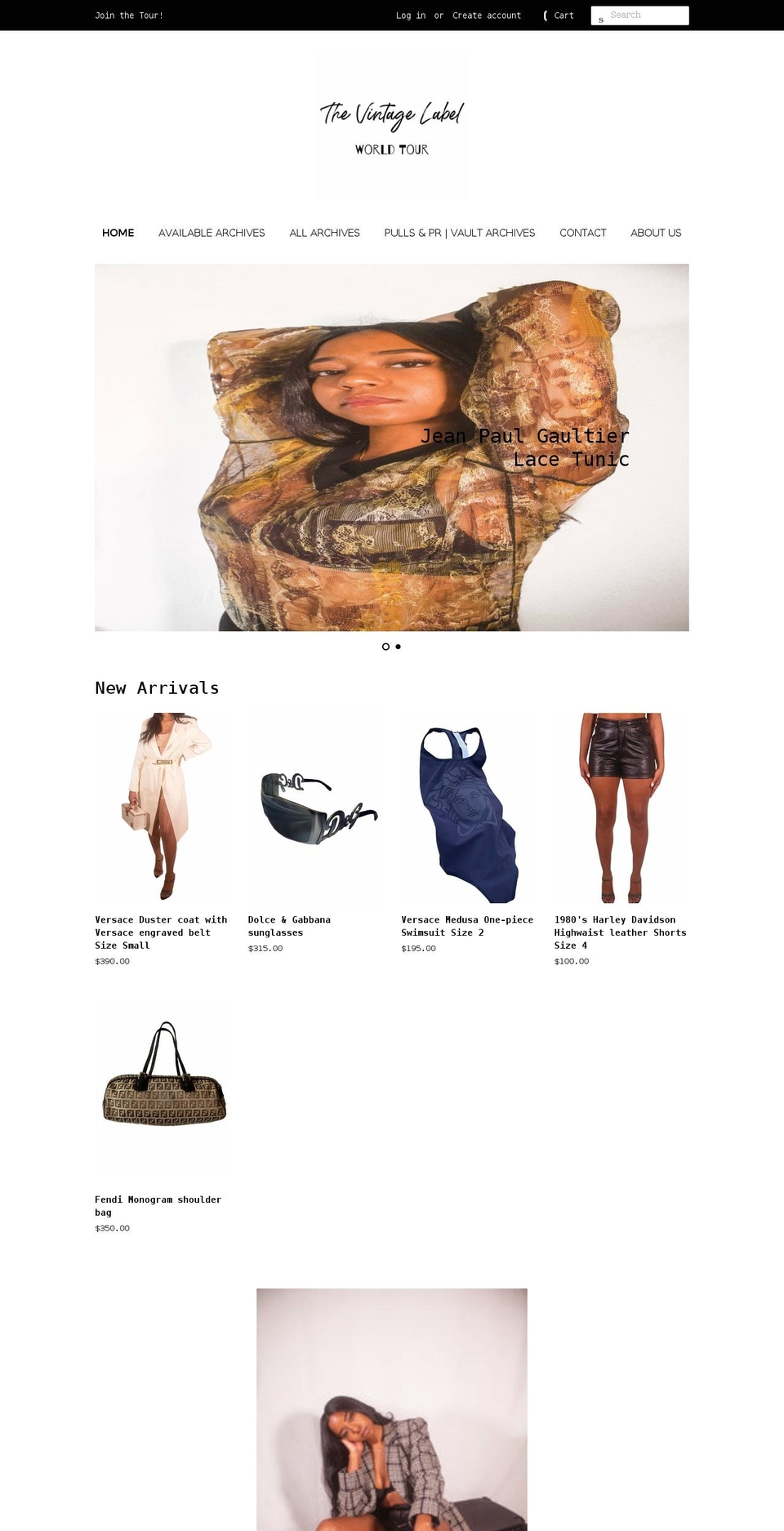 thevlworldtour.com shopify website screenshot