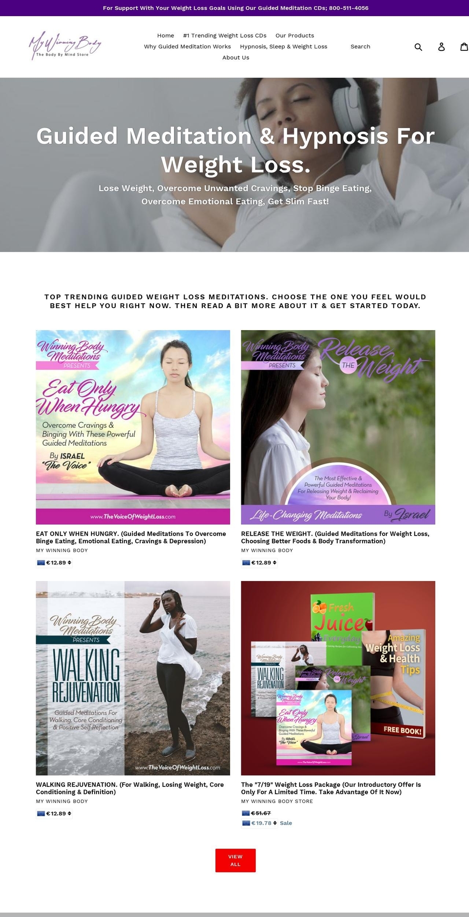 thevoiceofweightloss.com — Shopify storefront screenshot