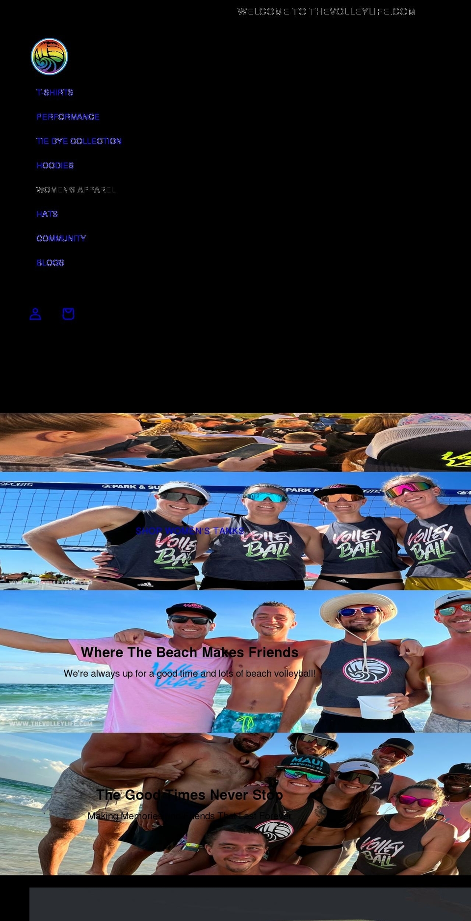 thevolleylife.com shopify website screenshot