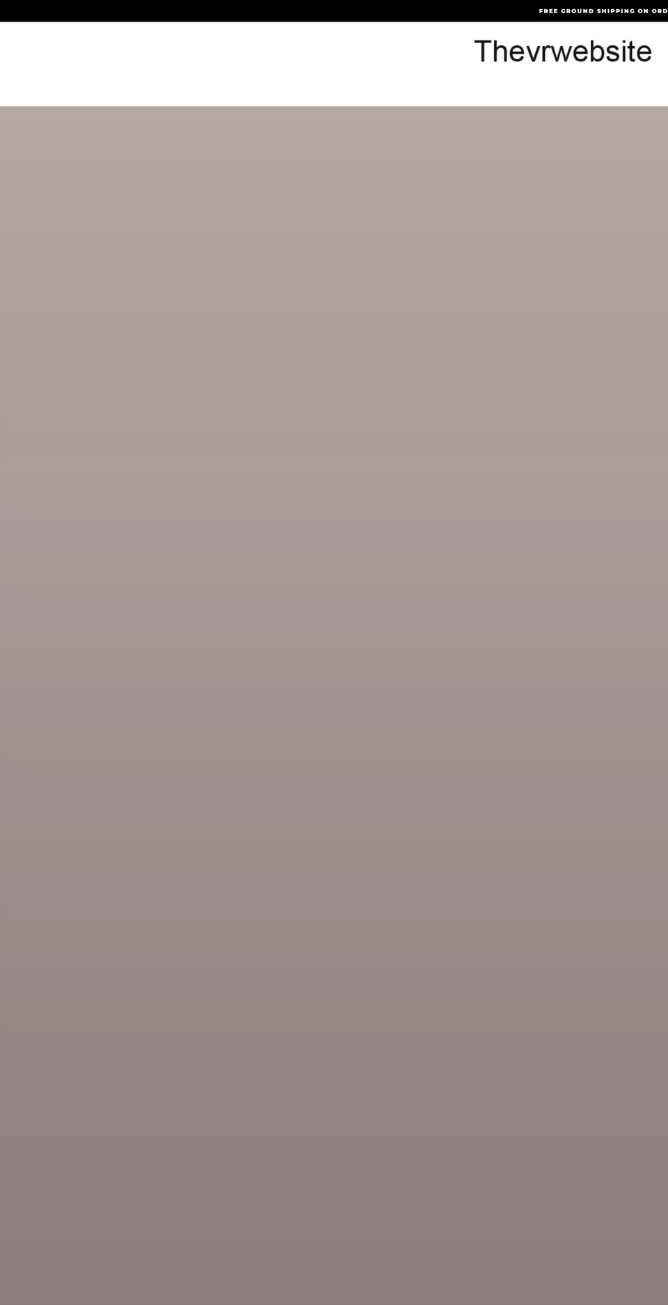 thevrwebsite.com shopify website screenshot
