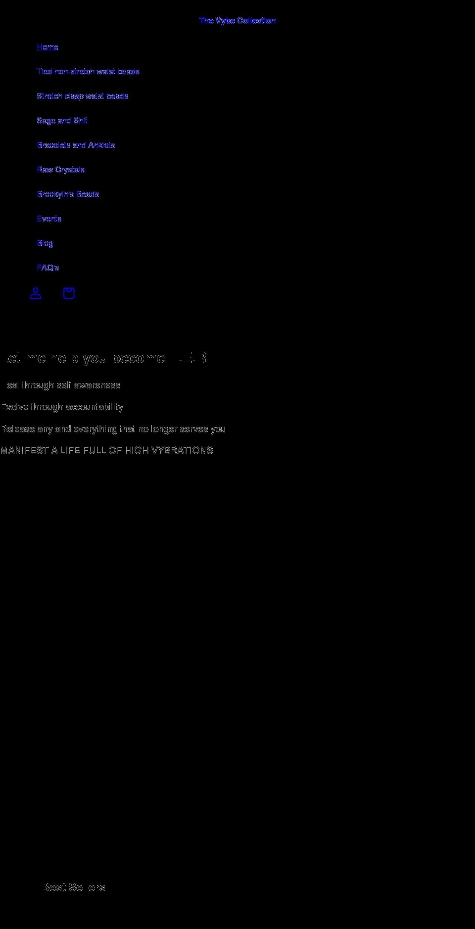 thevybecollection.com shopify website screenshot