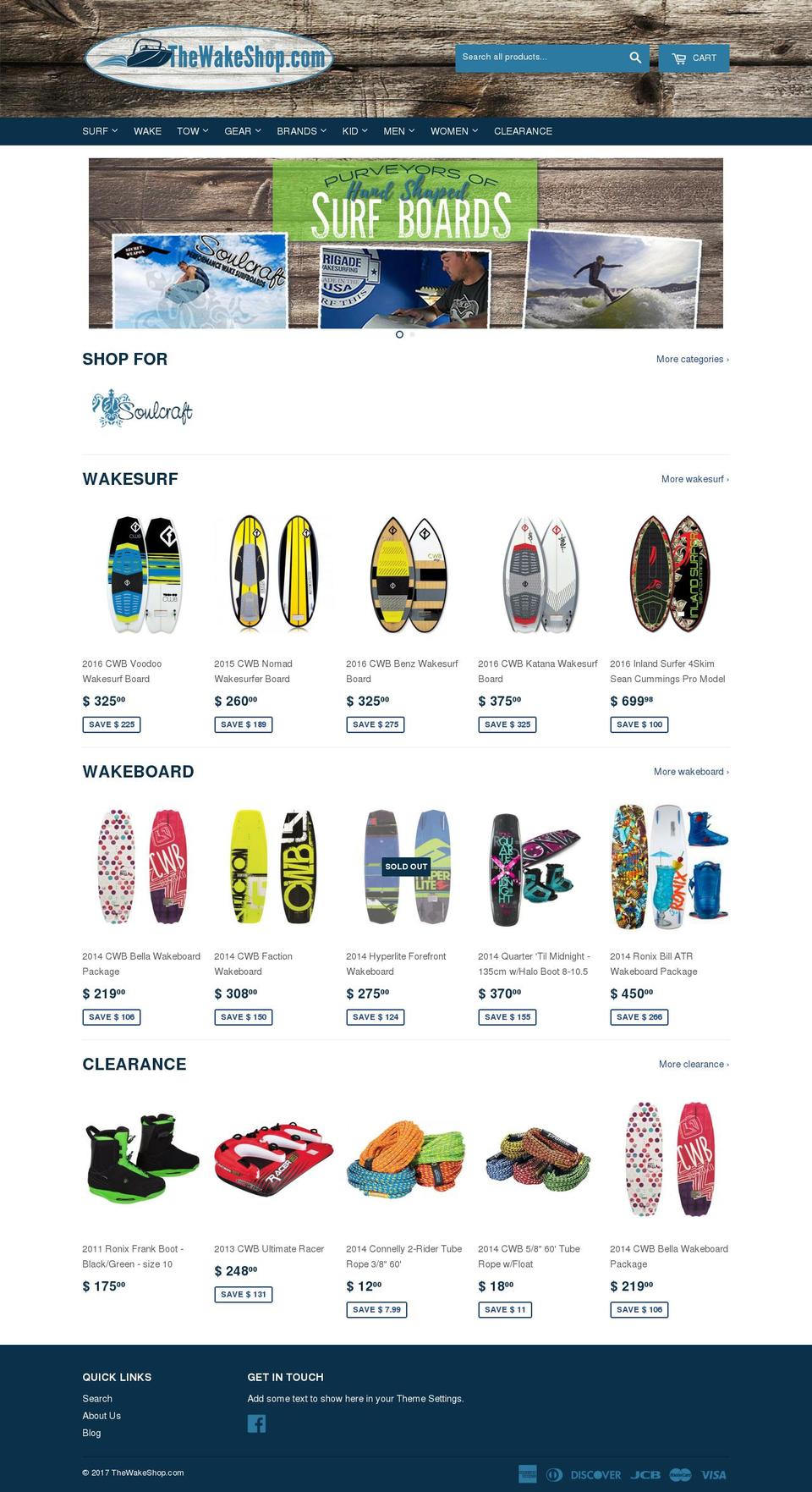 thewakeshop.com shopify website screenshot
