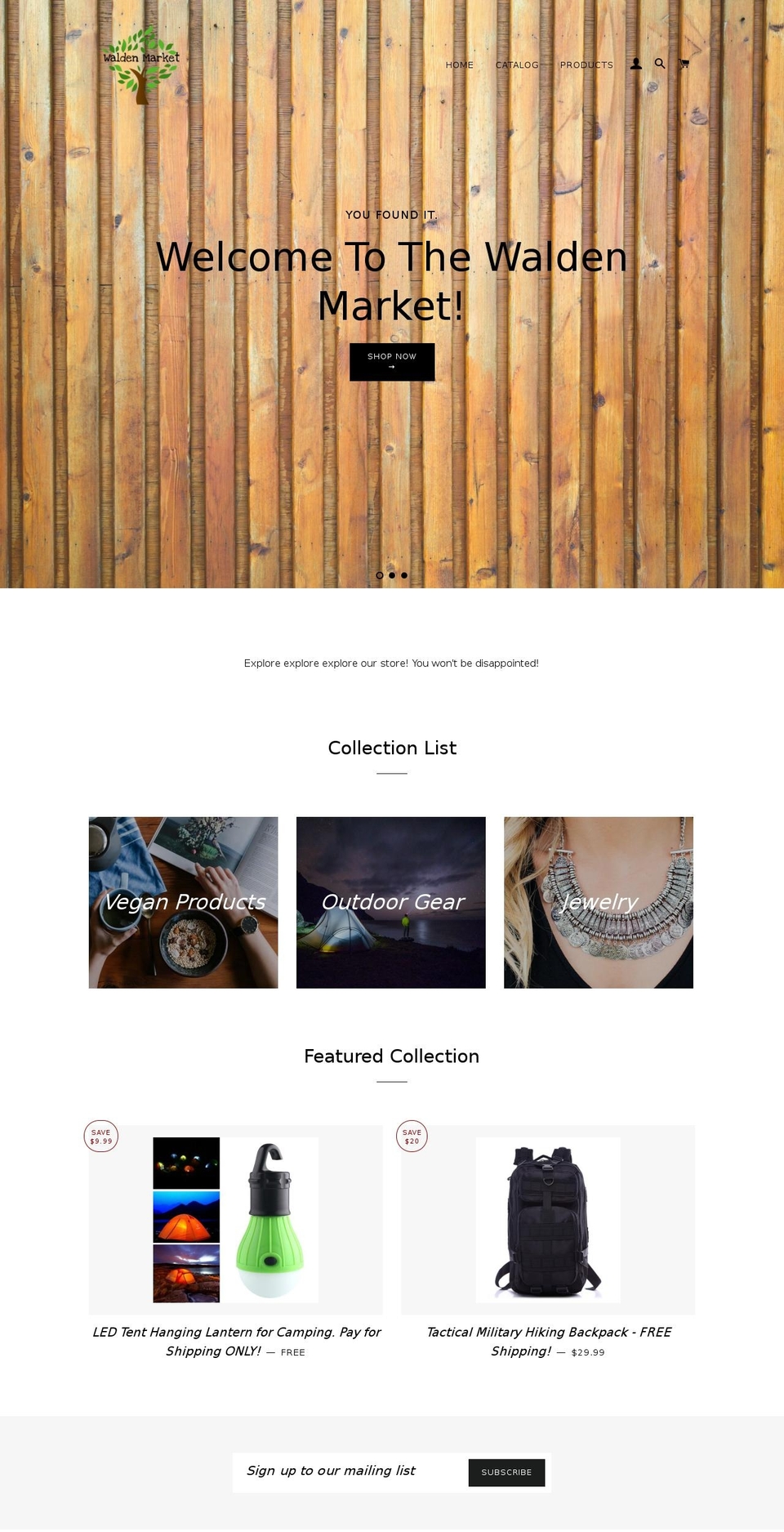 thewaldenmarket.com — Shopify storefront screenshot