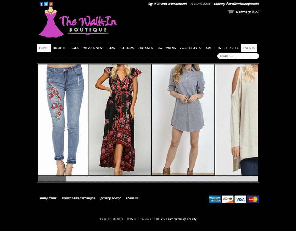 thewalkinboutique.com — Shopify storefront screenshot