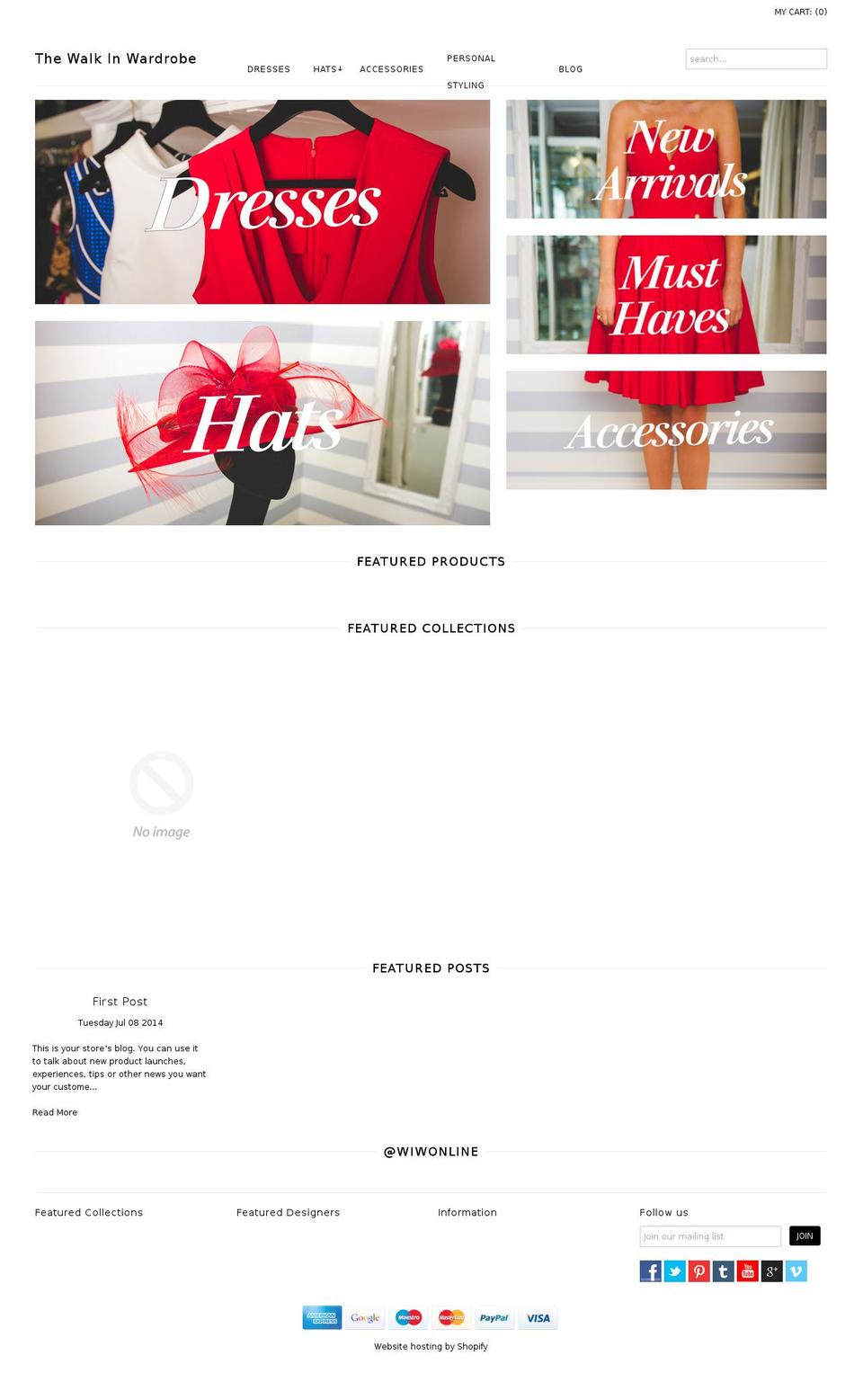 thewalkinwardrobeonline.com shopify website screenshot