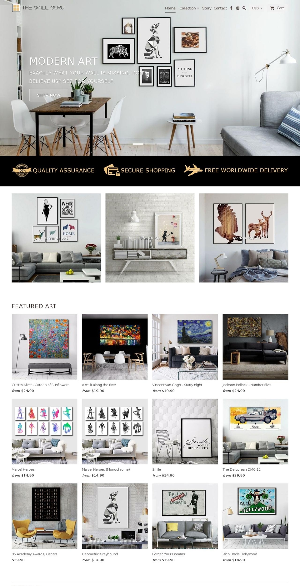 thewallguru.com shopify website screenshot