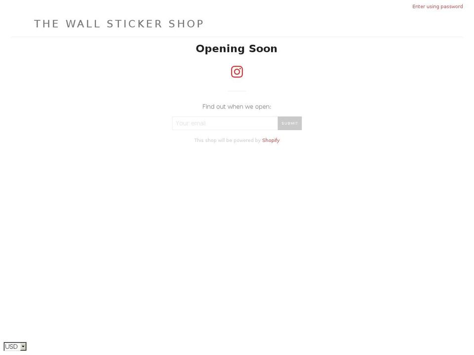 thewallstickershop.com — Shopify storefront screenshot