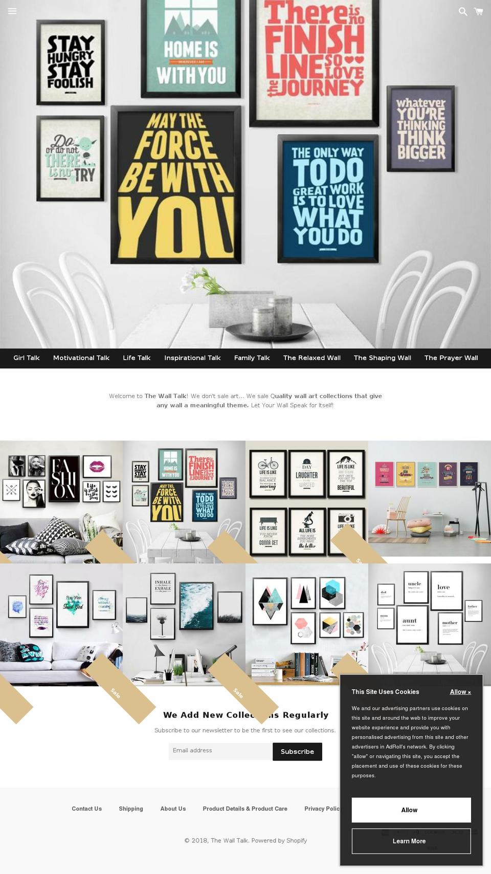 thewalltalk.com shopify website screenshot