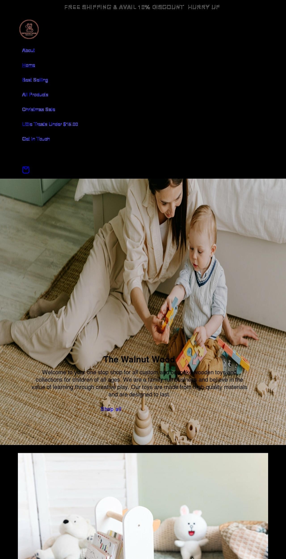 thewalnutwood.com shopify website screenshot