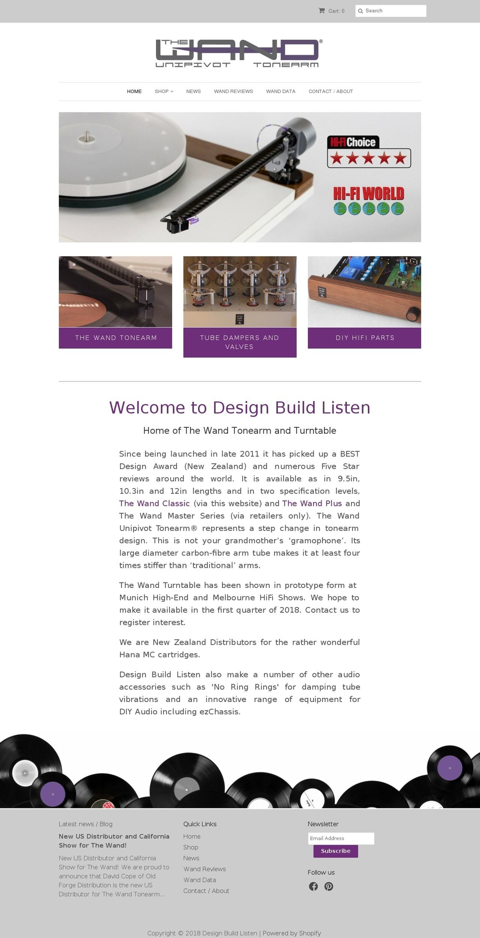 thewandtonearm.com — Shopify storefront screenshot