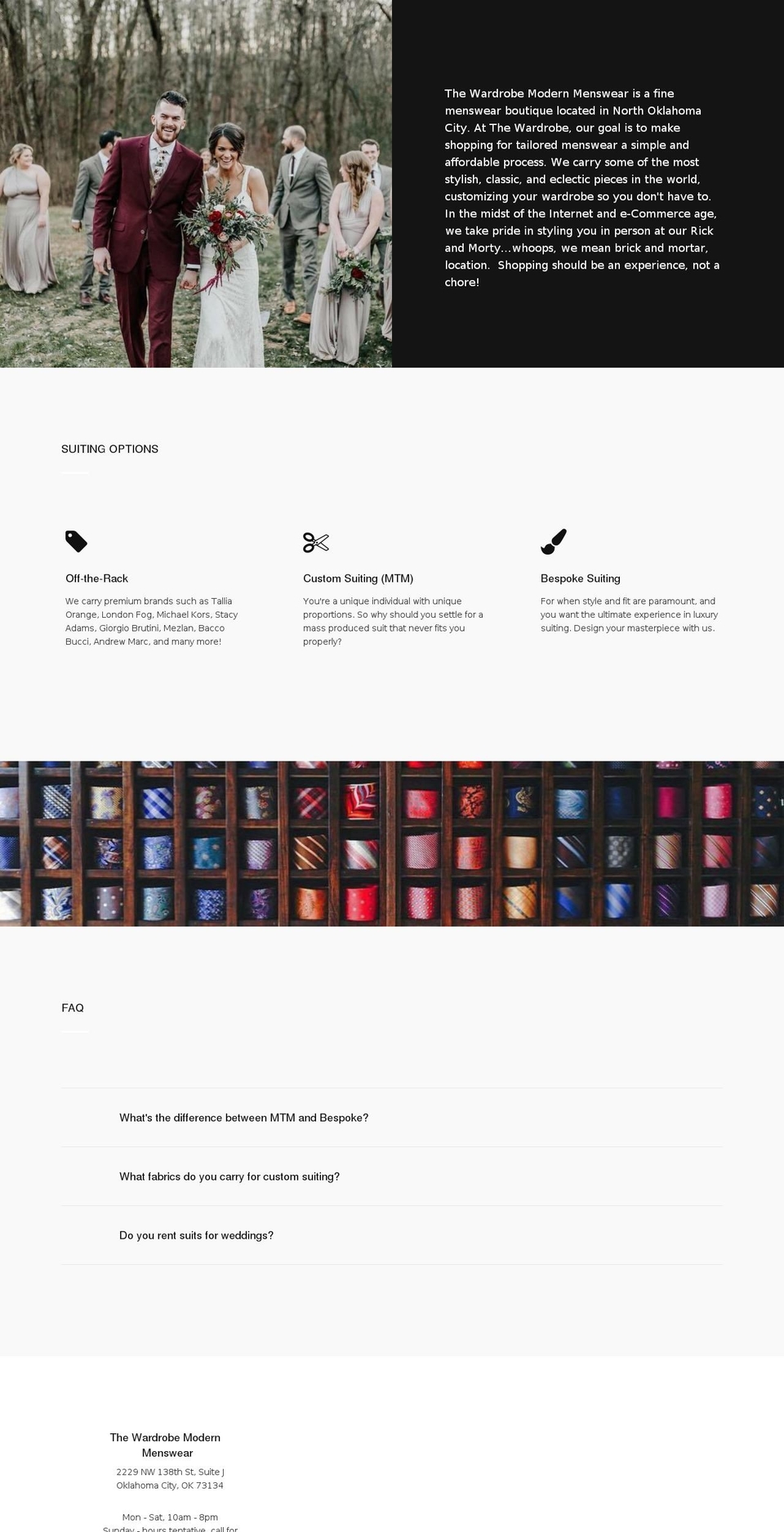 thewardrobeokc.com shopify website screenshot