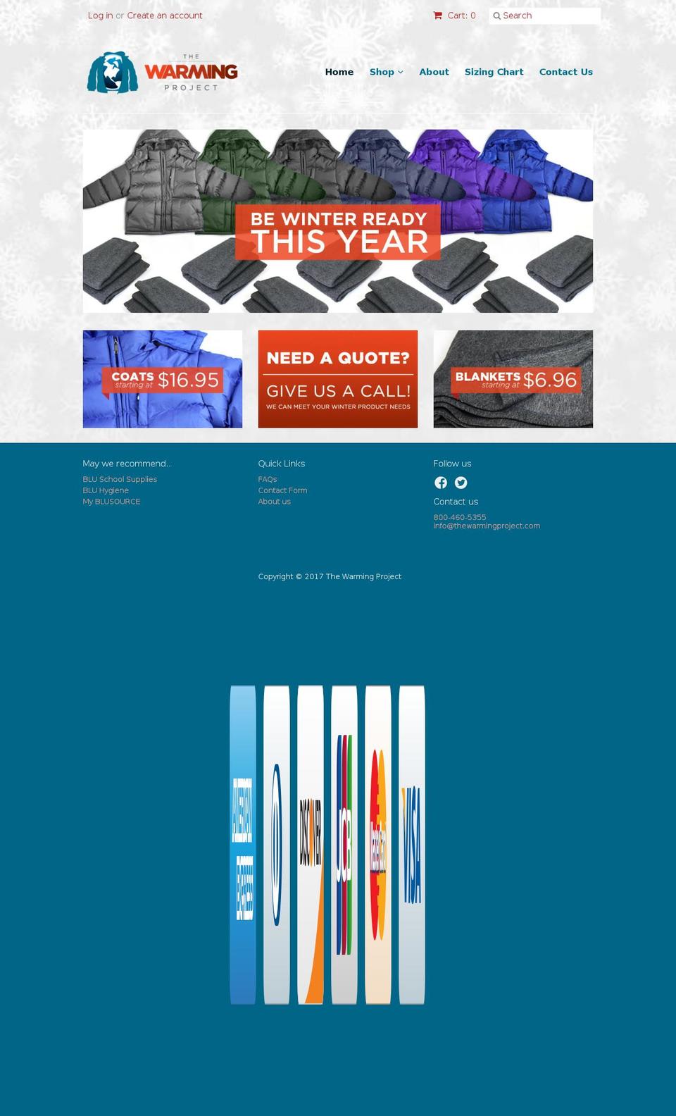 thewarmingproject.com shopify website screenshot