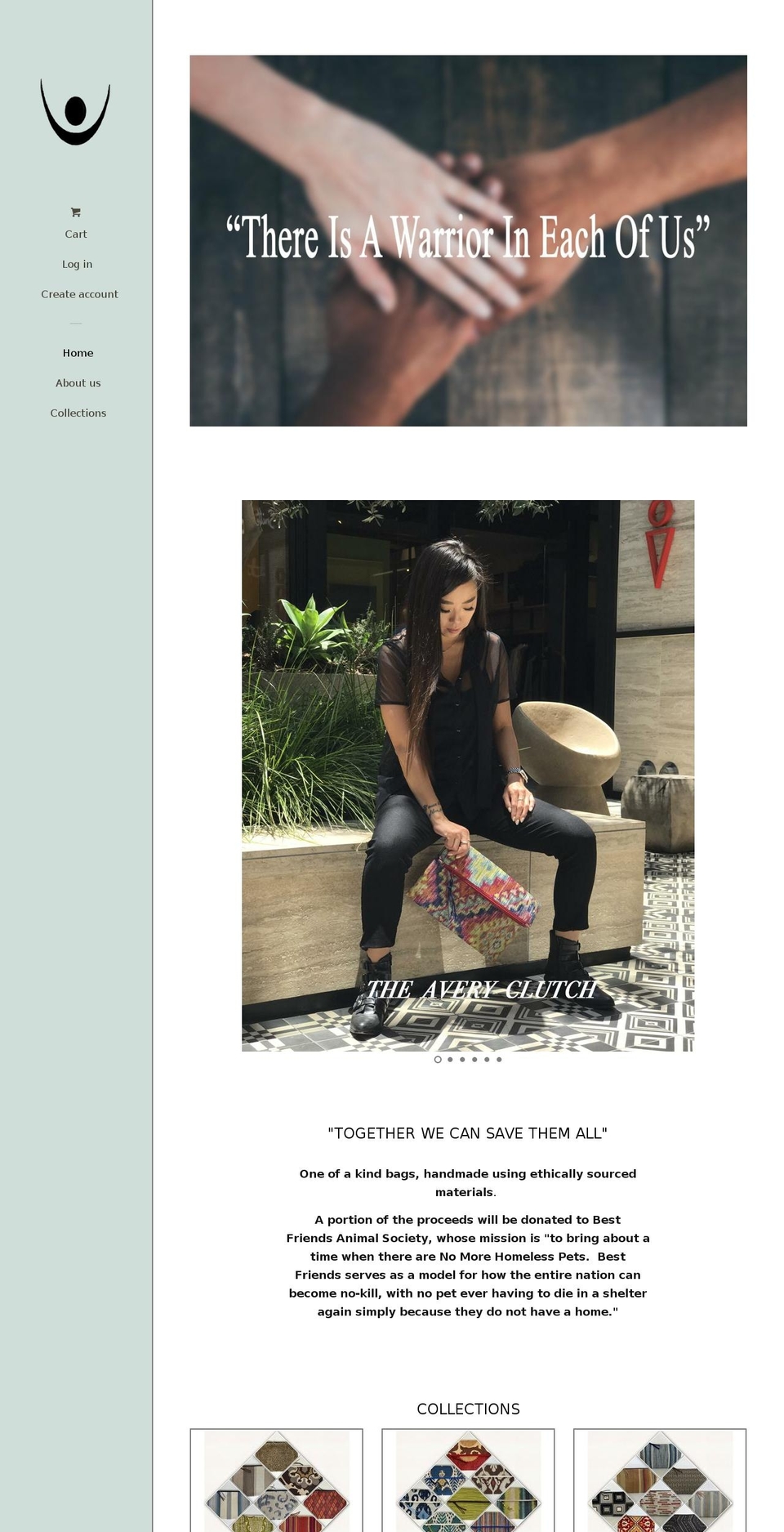 thewarriorcollections.com shopify website screenshot