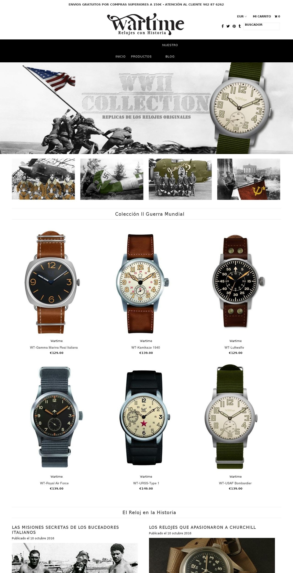 thewartime.com shopify website screenshot