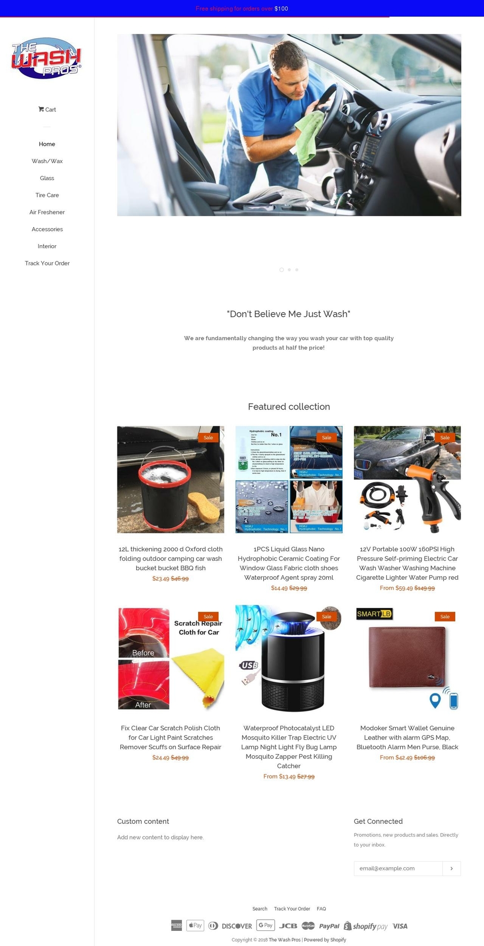 thewashpros.com — Shopify storefront screenshot
