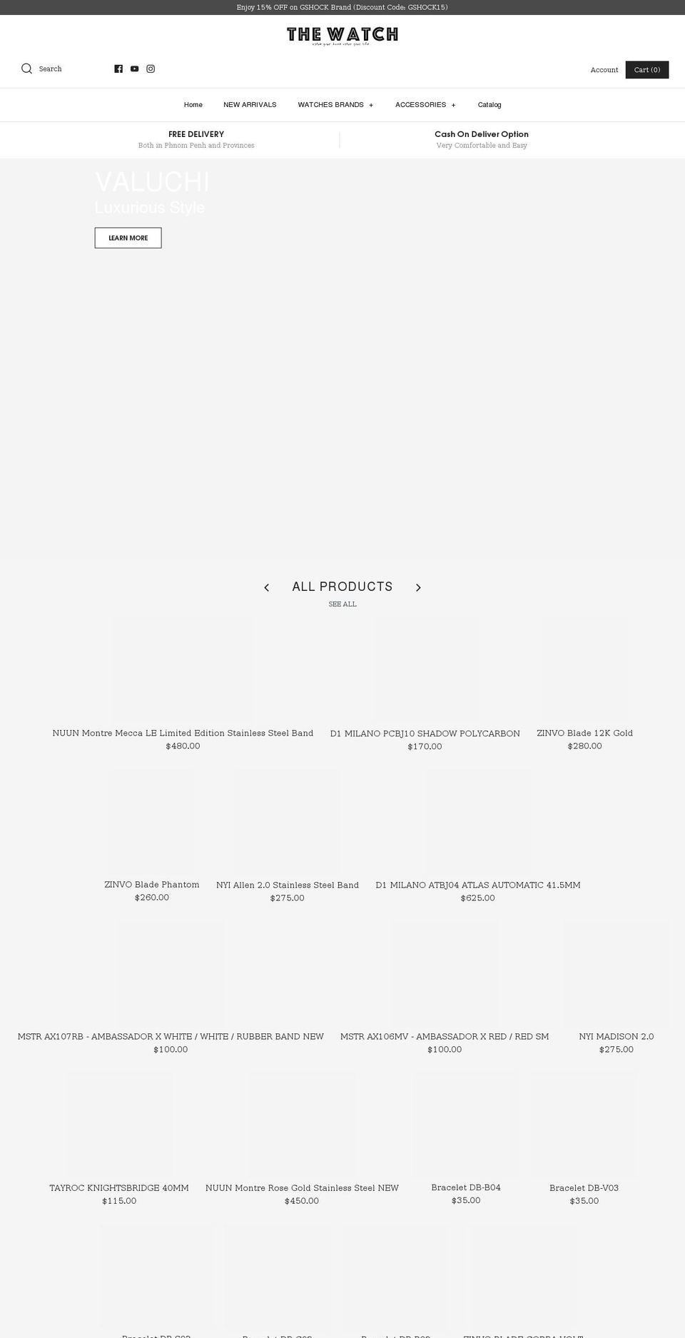 thewatch-cambodia.com — Shopify storefront screenshot