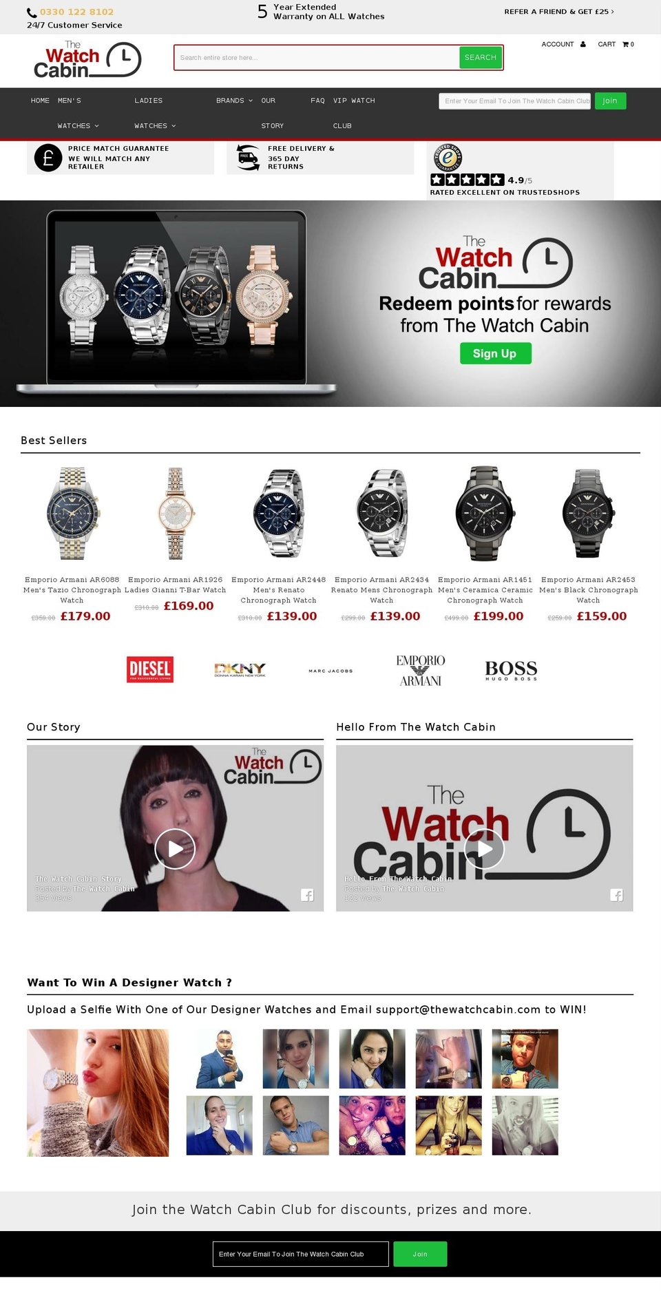 thewatchcabin.com shopify website screenshot