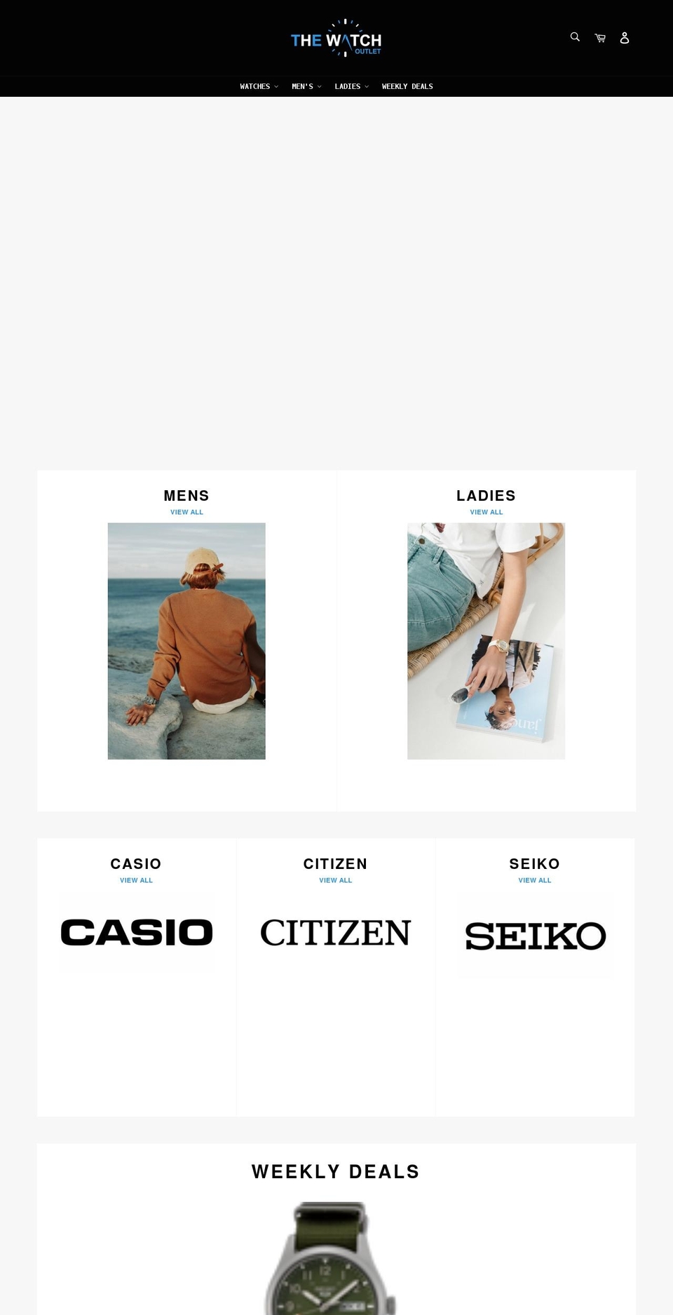 thewatchoutlet.com.au shopify website screenshot