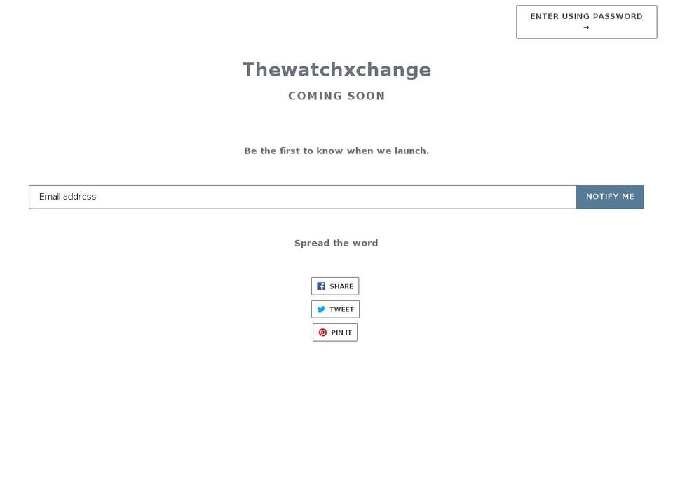 thewatchxchange.com — Shopify storefront screenshot