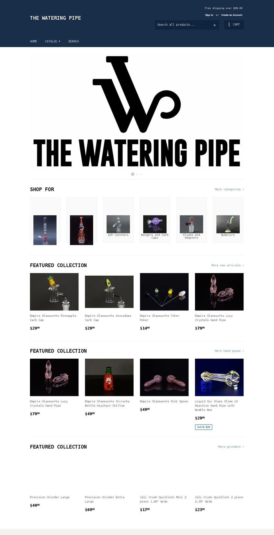 thewateringpipe.com — Shopify storefront screenshot