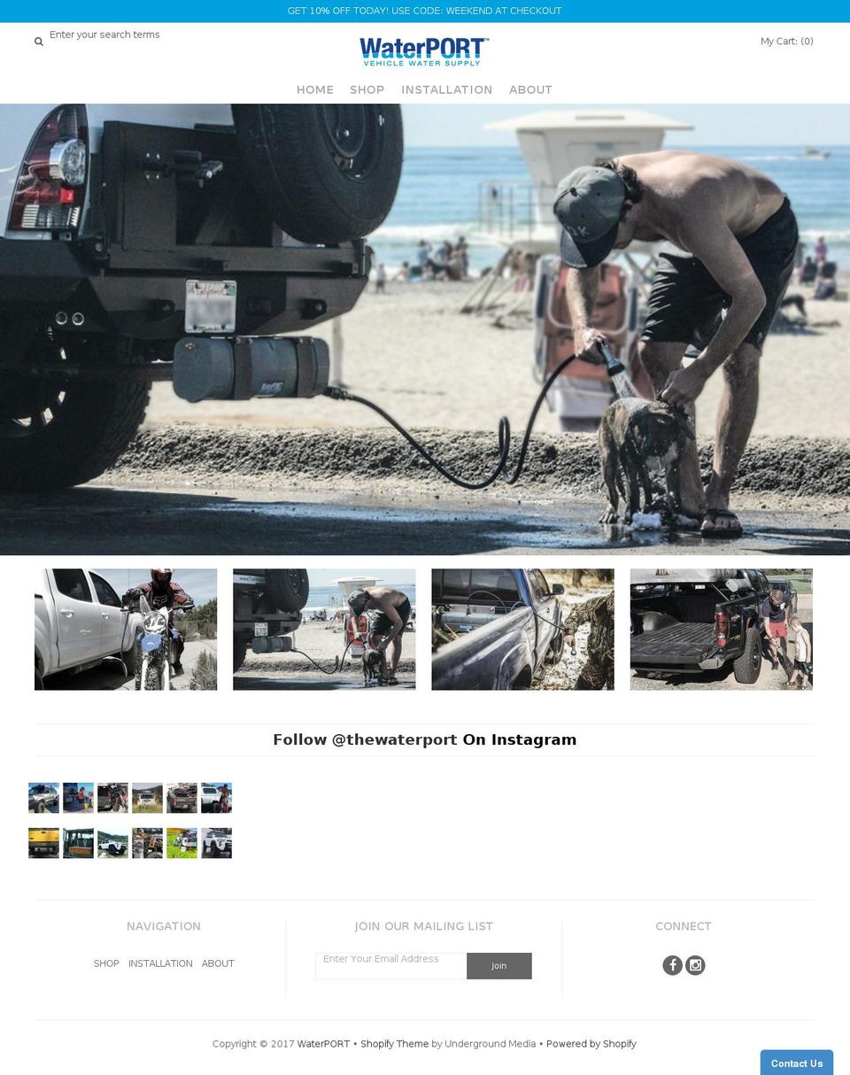 thewaterport.com shopify website screenshot