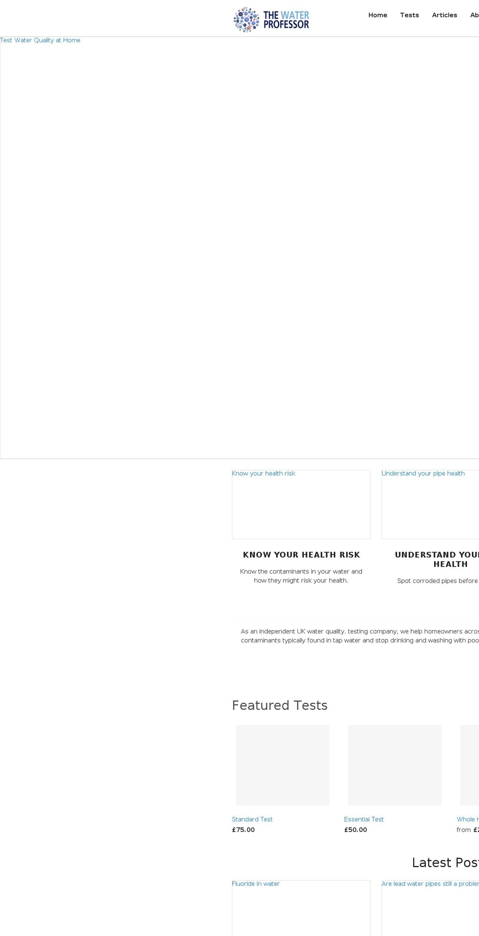 thewaterprofessor.com shopify website screenshot