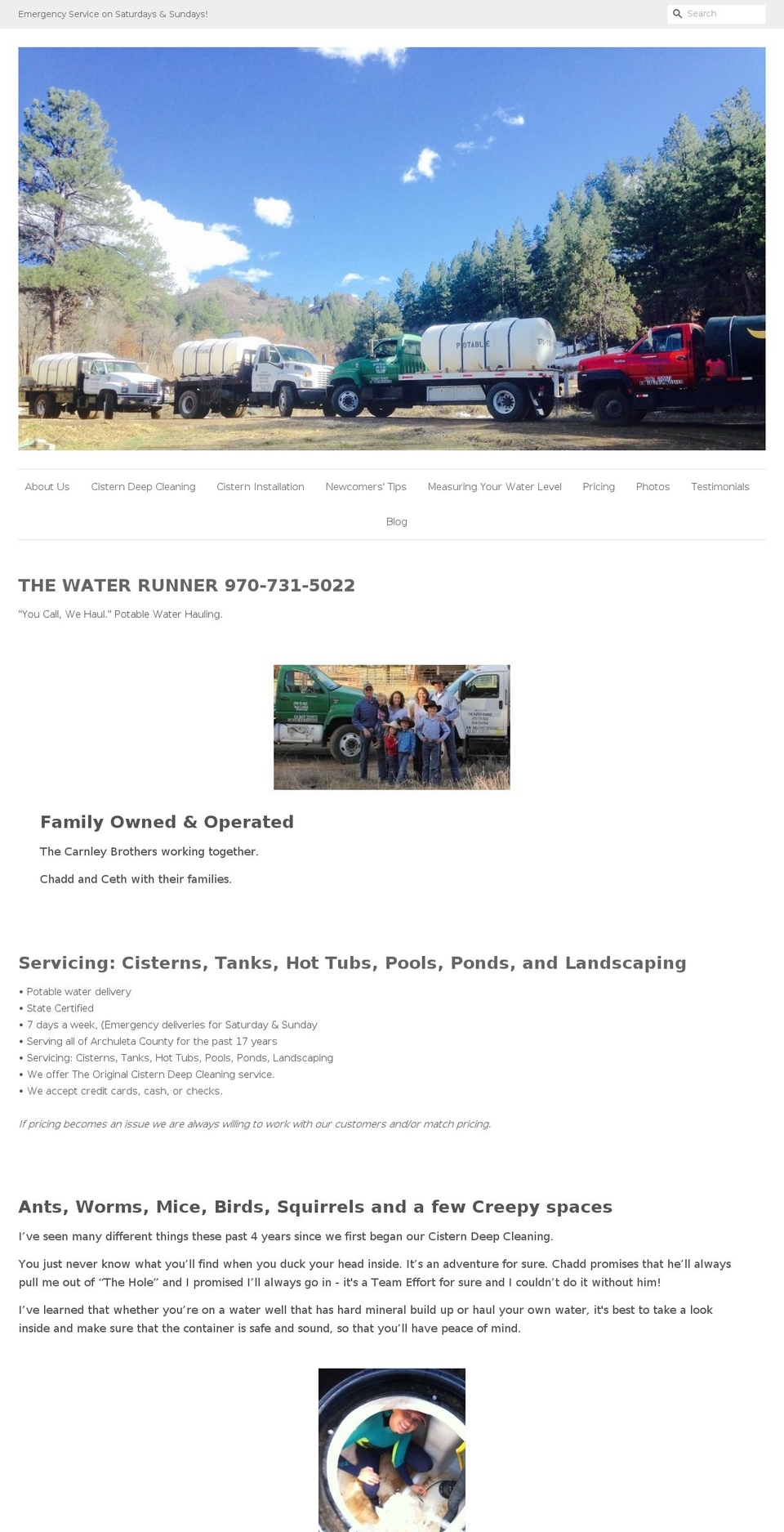 thewaterrunner.com shopify website screenshot