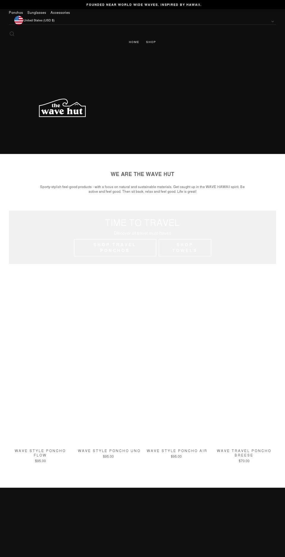 thewavehut.com shopify website screenshot