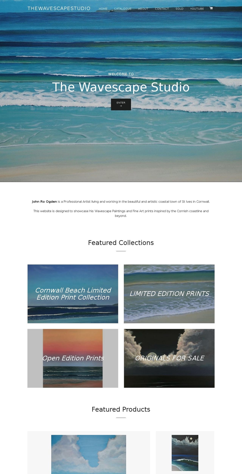thewavescapestudio.com shopify website screenshot