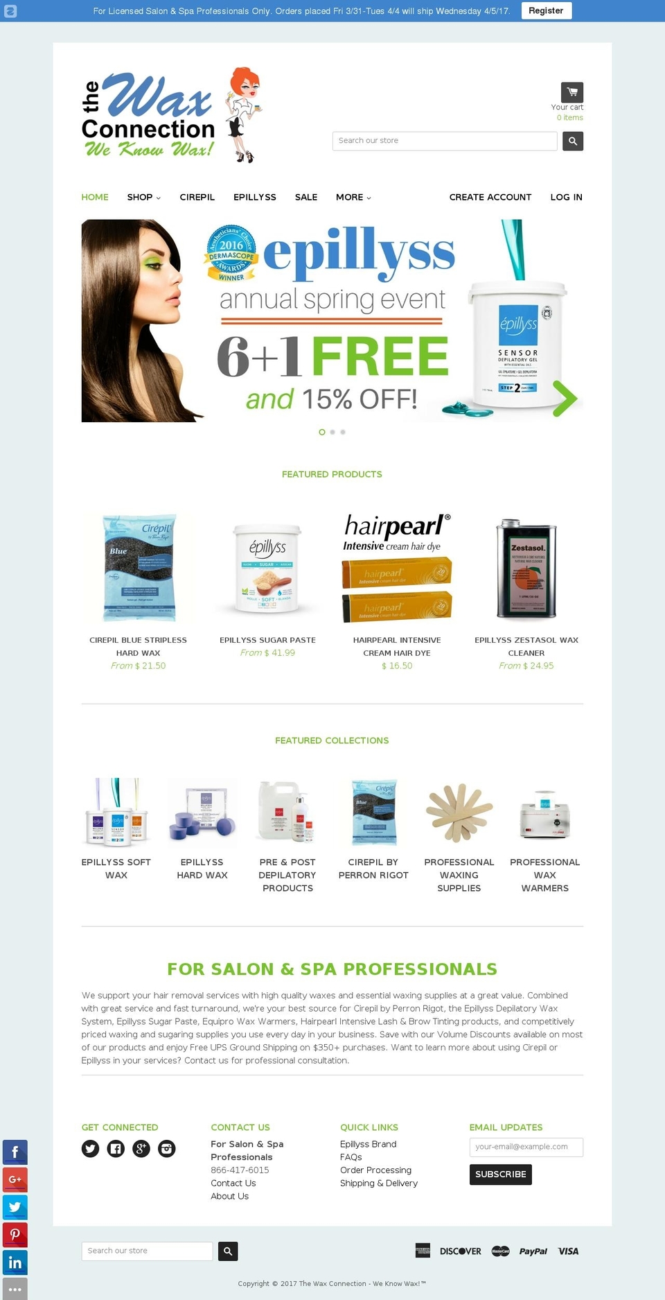 thewaxconnection.com shopify website screenshot