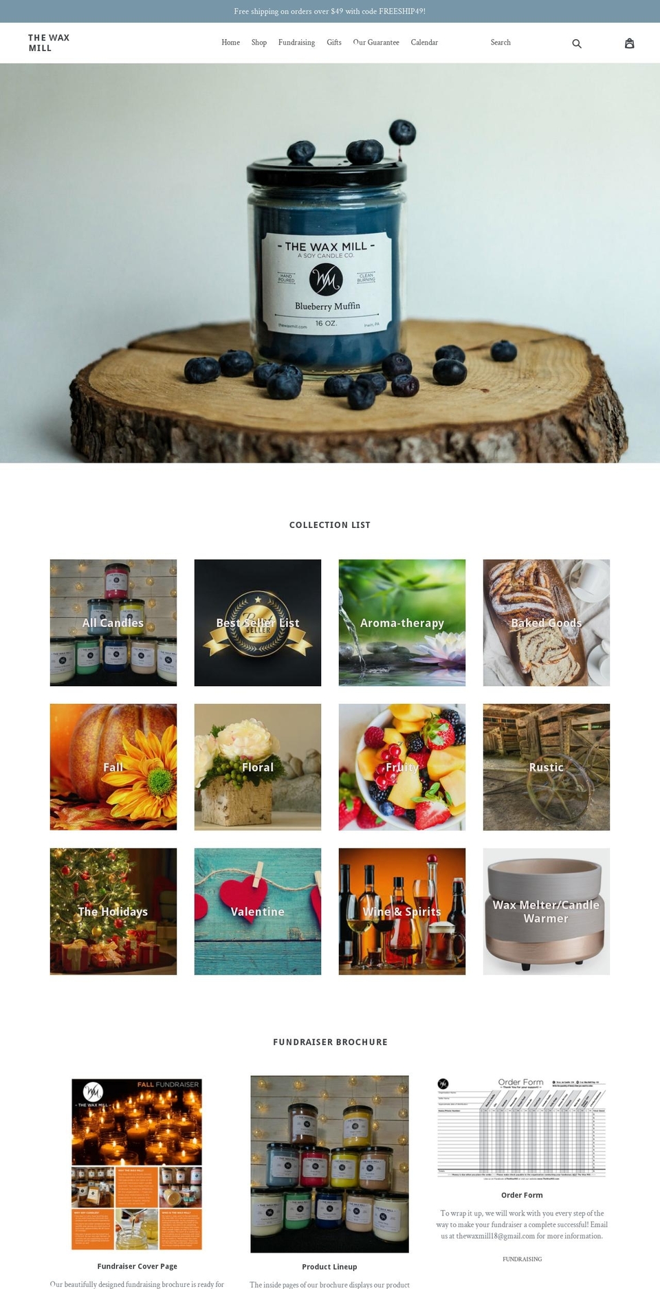 thewaxmill.com shopify website screenshot