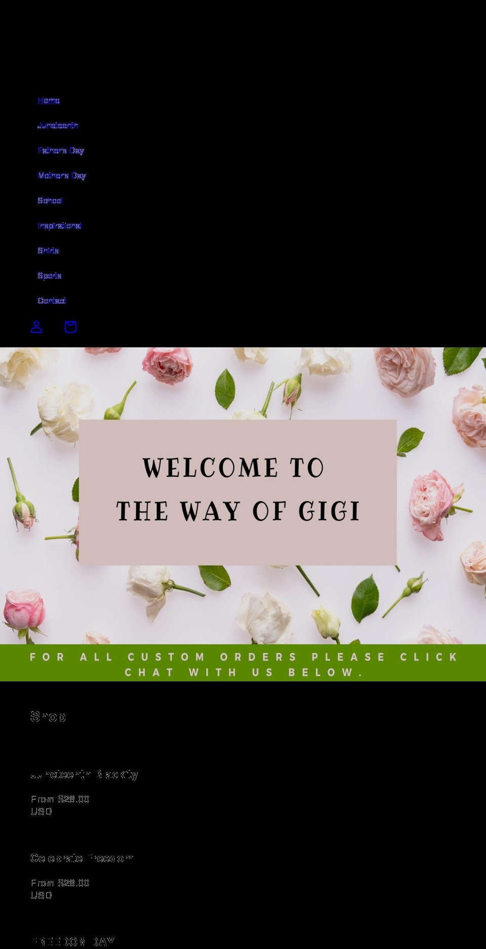 thewayofgigi.com shopify website screenshot
